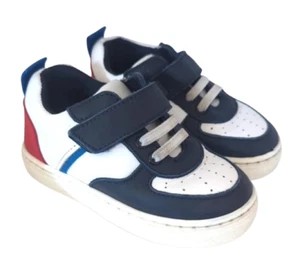 Baby Sneakers Jacadi Navy & White Leather Non-Slip Jacadi Paris Size 22 US 6 - Picture 1 of 5