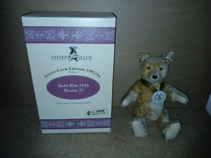Oso bebé Steiff de 1946 rubio 35 - réplica de 1995 en embalaje original serie n.º 1230 - Imagen 1 de 8