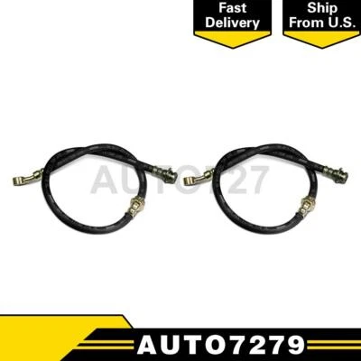 Par de líneas de freno hidráulico de manguera de freno delantero centrado para Chevrolet Camaro 1985-88 Foto 1 de 4