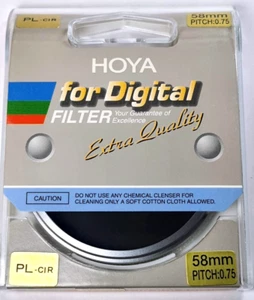 Hoya 58mm Digital Circular Polarizer CPL Glass Lens Filter PL-CIR polarizing E58 - Picture 1 of 5