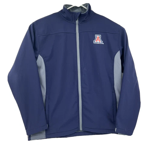 Arizona Wildcats Navy Soft Shell Jacket NCAA Size L Large Full Zip Cover