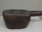 Primitive Wooden Herb Bowl/Scoop with Handle Woodenware Farmhouse Country
