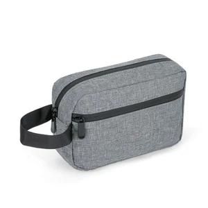 Grey Travel Toiletry Bag for Men Hanging Dopp Kit Shaving Bag Women Organizer - Picture 1 of 6