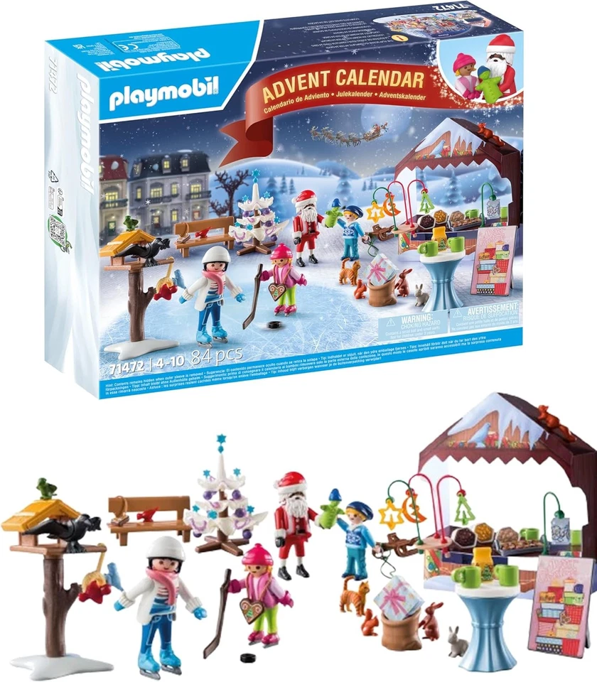 PLAYMOBIL 71472 Adventskalender Ausflug auf den Weihnachtsmarkt Spielset Mehrf