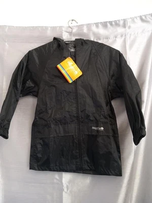 Impermeable con capucha negro Regatta Kids Stormbreak - talla 5-6 años - nuevo con etiquetas Foto 1 de 4