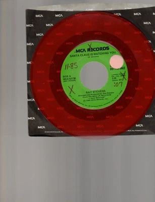 RAY STEVENS SANTA CLAUS IS WATCHING YOU RCA RED  VINYL PROMO VERY GOOD+ - Image 1 of 2