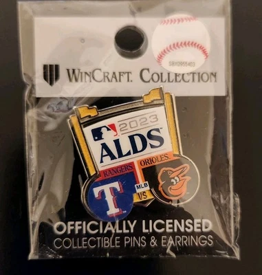 2023 ALDS Texas Rangers vs Baltimore Orioles Pin - MLB  - Image 1 of 2