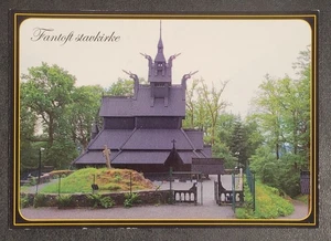 Postal de colección - Iglesia de madera Fantoft - Bergen - Noruega - Imagen 1 de 4