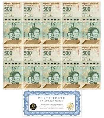 Venezuela 500 Digitales 2023 Stck 10 Cir. 500 Millionen Bolivar Soberano USA - Bild 1 von 4