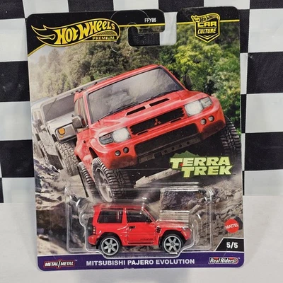 Красный автомобиль премиум-класса Hot Wheels 2024 Terra Trek Mitsubishi Pajero Evolution - Изображение 1 из 4