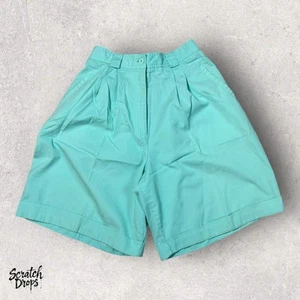 Vintage 90s Pierre Cardin Men Large Green Pleated Shorts High Waist Casual Retro - Picture 1 of 4