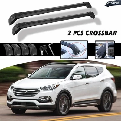 2PCS Crossbar Fit For Hyundai Santa Fe Sport IX45 2013-2018 Roof Rack Cargo Bar - Image 1 of 4