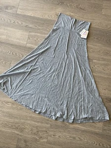 LULAROE Size XS Maxi Full-length Skirt Solid Gray Knit NWT (145) - Picture 1 of 6