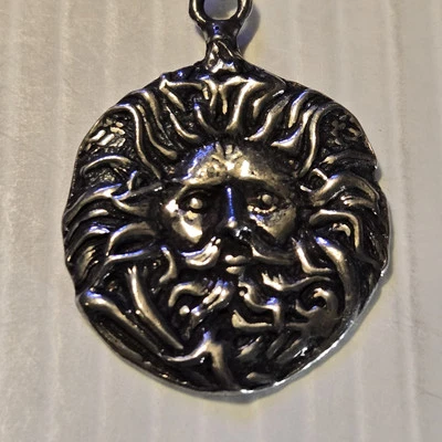 DIOS DEL SOL Estaño Colgante Dije /18"-24" COLLAR CADENA ACERA INOXIDABLE Foto 1 de 4