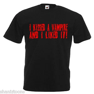Kissed A Vampire Gothic Children's Kids T Shirt - Picture 1 of 9