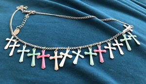 Collar Cruz Colorido Vintage Claire's Multi Esmalte - Imagen 1 de 3