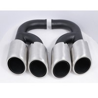 EFL New Stainless Steel Exhaust Pipe Muffler Tip Set For 2014-2018 Porsche Macan