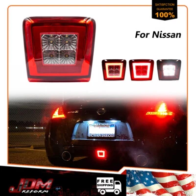Faro antiniebla reversa freno trasero LED lente roja para Nissan Sentra Nismo 2017-2020 Foto 1 de 4
