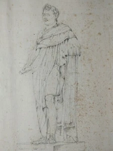 Antike Zeichnung Bleistift auf Papier Italien 1800 Old Master Drawing Dessin Ancien - Bild 1 von 8