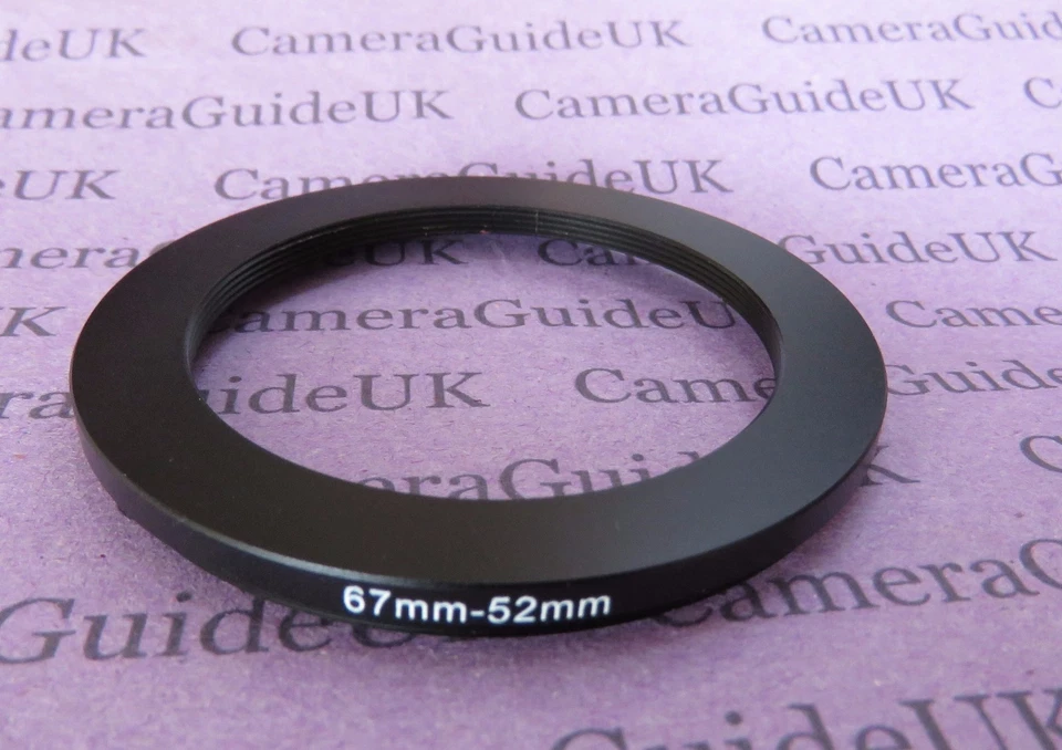67mm to 52mm Male-Female Stepping Step Down Filter Ring Adapter 67mm-52mm  - Image 1 of 3