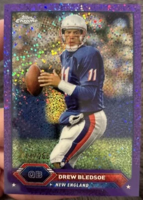 2023 Topps Composite Drew Bledsoe Chrome Purple Speckle Refractor #/250 #22 - Image 1 of 2