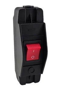 Interruptor de cable, carcasa robusta con interruptor basculante intercambiable 16A 250V rojo - Imagen 1 de 9