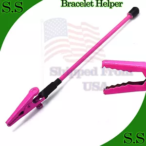 Pink Bracelet Tool Jewelry Helper 6" Bracelet Fastener Helper Watch Clasps - Picture 1 of 2