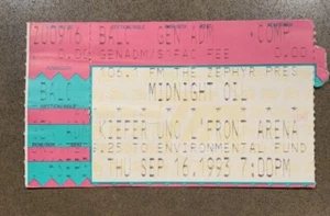 Midnight Oil New Orleans Lakefront Arena Ticket Stub 09/16/1993 Band Comp - Bild 1 von 2