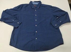 Chaps Button Down Shirt Mens Size XL XLarge plaid blue Long Sleeve Easy Care - Picture 1 of 12