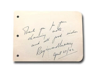 Raymond Massey Hand Signed Album Page Cut JSA COA Autograph Actor East Of Eden - Picture 1 of 3
