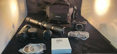 Sony A6000 24.3 MP Mirrorless Digital SLR Camera - Black - Image 1 of 2