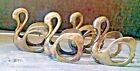 Set of 4 Vintage Swan Napkin Rings Silver Plated