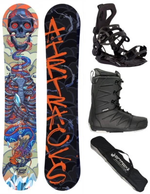 Snowboard Set AIRTRACKS Diamante Corazón Carbono + Master Fastec + Botas + Bag / - Imagen 1 de 4