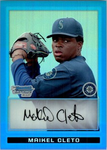 2009 Bowman Chrome Prospects Blue Refractors #BCP155 Maikel Cleto /150