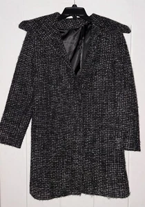 VTG Jones New York Classic Fit Full Zip Tweed Coat Women 4P Old Money Old Luxe - Picture 1 of 9