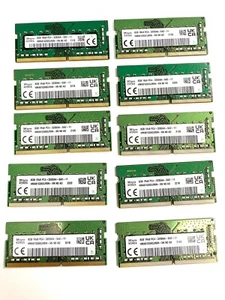 LOT OF 10 SKhynix 8GB  PC4-3200 DDR4 SODIMM Laptop Memory HMA81GS6DJR8N-XN - Picture 1 of 1