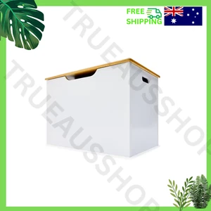 Wooden Toy Box for Kids 60cm Wide MDF Pine ABS Storage Chest with Lid for Age 3+ - Picture 1 of 10