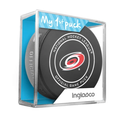 MI PRIMER DISCO PARA BEBÉ RECIÉN NACIDO NIÑO Carolina Huracanes Licenciado NHL Juego Puck Foto 1 de 2