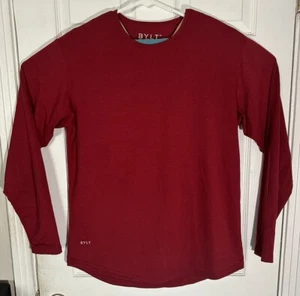 Camisa BYLT Para Hombre Grande Manga Larga Corte Caída L/S Lux Roja Premium Básicos - Imagen 1 de 4