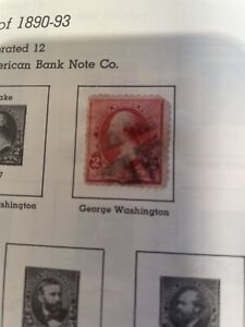 Issue Of 1890-93 Perforated 12 Two Cent George Washington Stamp RARE