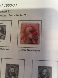 Issue Of 1890-93 Perforated 12 Two Cent George Washington Stamp RARE - Picture 1 of 5