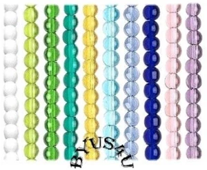 CUENTAS DE VIDRIO CHECAS REDONDAS DRUK LISAS 4mm ELECCIÓN DE COLORES 100 piezas OFERTA - Imagen 1 de 11