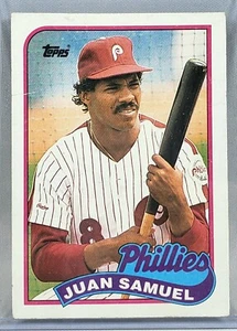 Topps JUAN SAMUEL Card #575 | 1989 MLB Baseball Philadelphia Phillies - Picture 1 of 2