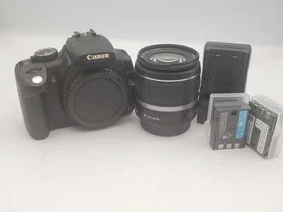 Canon EOS Rebel XT Digital SLR Camera w/ 18-55mm Battery Charger Bundle Works - Image 1 of 4