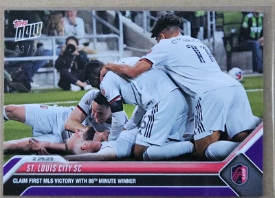 2023 Topps Now MLS St Louis City SC #8 Rookie RC Purple /25 - Image 1 of 2