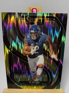 DJ MOORE 2024 Panini Select Premier Level GREEN & YELLOW SHOCK PRIZM #151 - Picture 1 of 6