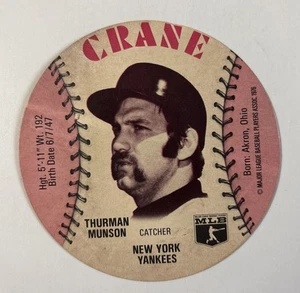 1976 MSA Discs - Thurman Munson Crane Potato Chips - Picture 1 of 3