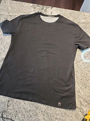 Camiseta Top XXL Tailored Recreation Para Hombres Negra Tejida Manga Corta Algodón C68 Foto 1 de 4