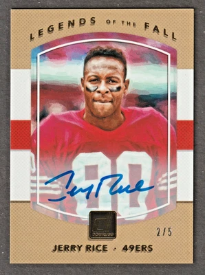 Jerry Rice 2017 Donruss Autograph #2/5 San Francisco 49ers HOFer Perfect Auto - Image 1 of 2