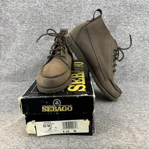 ✅Sebago Moc Toe Chukka Boots Mens 8.5M Cook-town Brown Leather Waterproof 55-987 - Picture 1 of 14